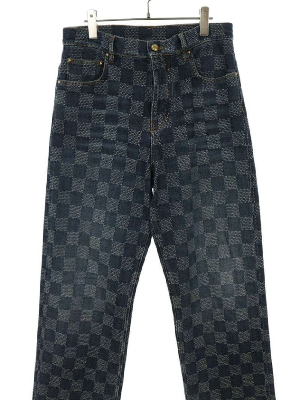 Louis Vuitton Damier All Over Print Denim Pants